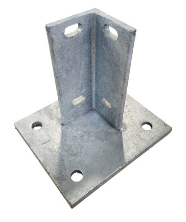 FLOOR MOUNTING BASE FOR BOLT TOGETHER TUBING GALVIZED