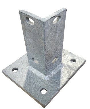 FLOOR MOUNTING BASE FOR BOLT TOGETHER TUBING GALVIZED