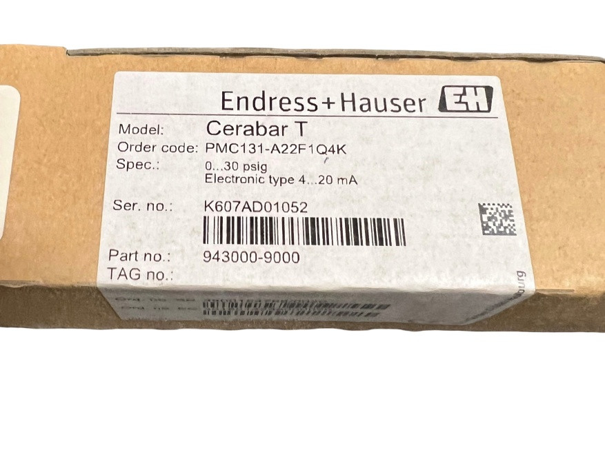 ENDRESS+HAUSER PMC131-A22F1Q4K PRESSURE TRANSDUCER 0-30 PSI 24V VOLT 4-20 MA