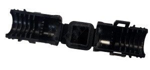 DEUTSCH 1011-257-0205 BACKSHELL SNAP-ON WITH STRAIN RELIEF DT04-2P 180 DEG