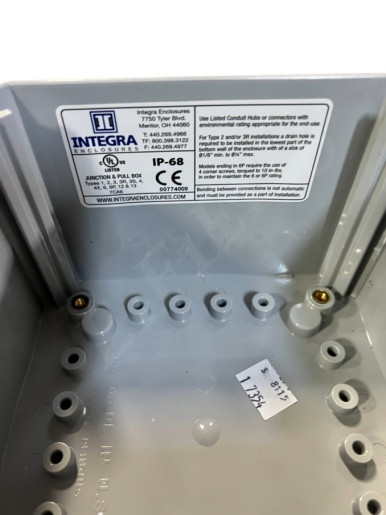 AUTOMATIONDIRECT H6064SF-P10 CONTROL ENCLOSURE 6 X 6 X 4 GREY POLYCARBONATE