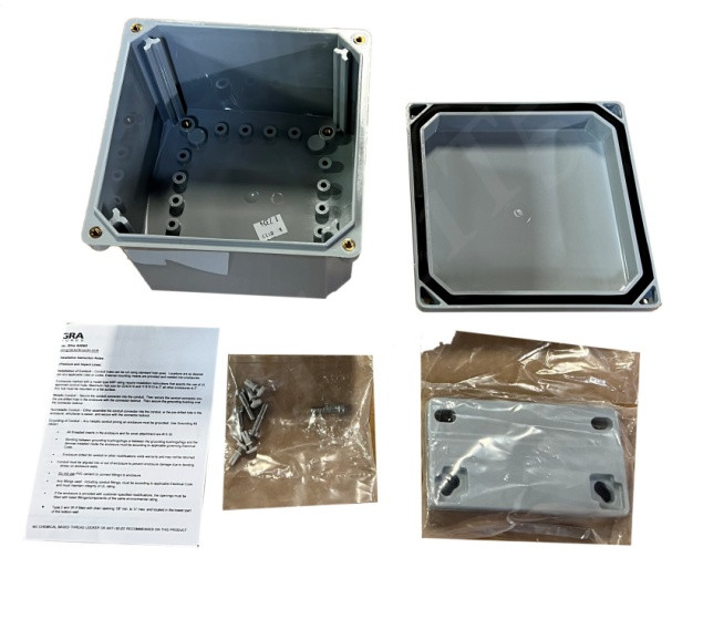 AUTOMATIONDIRECT H6064SF-P10 CONTROL ENCLOSURE 6 X 6 X 4 GREY POLYCARBONATE