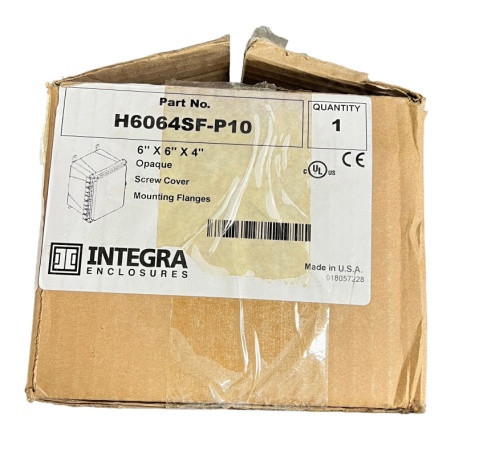 AUTOMATIONDIRECT H6064SF-P10 CONTROL ENCLOSURE 6 X 6 X 4 GREY POLYCARBONATE