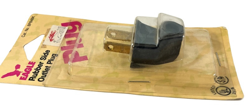 EATON COOPER WIRING BP84BK-SP PLUG,ELECTRICAL 15A 125V 2 PRONG SIDE OUTLET