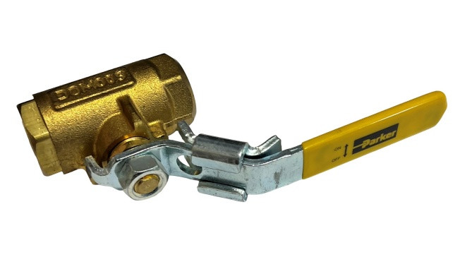 PARKER XVP500P-4 VALVE,BALL 1/4 FNPT X 1/4 FNPT BRASS LOCKING HANDLE 600PSI