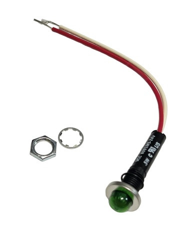 VISUAL COMMUNICANTIONS COMPANY 6091M5-24V LED INDICATOR 24V GREEN WITH BUILT IN RESISTOR