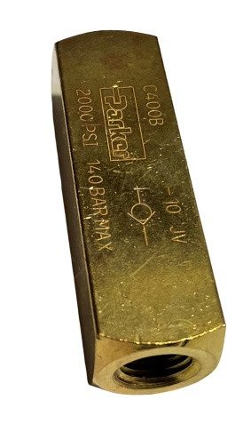 PARKER C400B CHECK VALVE 1/4FNPT BRASS 2000 PSI MWP