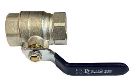 TRIDENT EMERGENCY PRODUCTS 30.056.0 BALL VALVE 1 FNPT NICKEL PLATED BRASS BLUE HANDLE