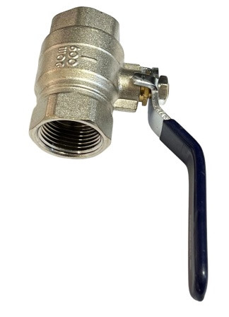 TRIDENT EMERGENCY PRODUCTS 30.056.0 BALL VALVE 1 FNPT NICKEL PLATED BRASS BLUE HANDLE