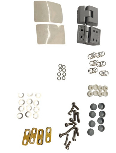 ROSE + BOPLA 10052101-00 EXTERNAL HINGE GREY ASSEMBLED W/HDW