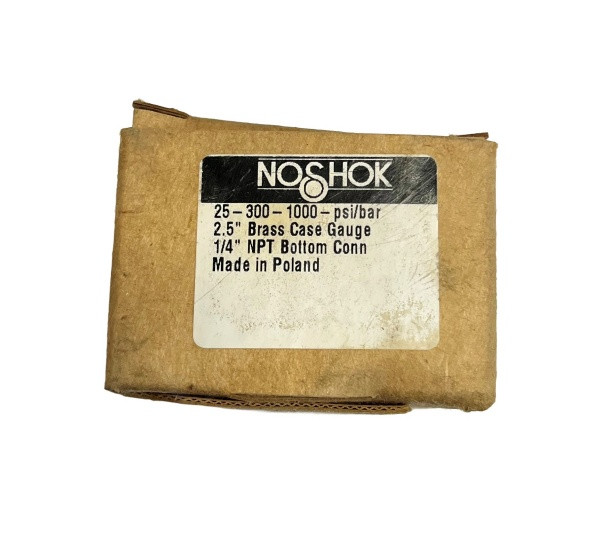 NOSHOK 25-300-1000 PRESSURE GAUGE 0-1000 PSI 2.50 1/4NPT