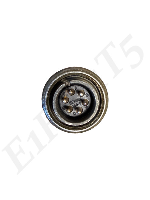 AMPHENOL MS3106A14S-6P 6-POSITION CIRCULAR CONNECTOR MALE PINS SOLDER CUP STR SIZE 14S 6 #16 PIN