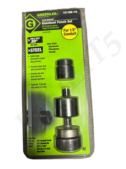 GREENLEE 7211BB-1/2 KNOCKOUT PUNCH STD ROUND 1/2 IN CONDUIT