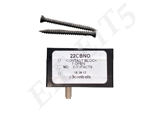 C3 CONTROLS 22CBNO CONTACT BLOCK ONE NO CONTACTS
