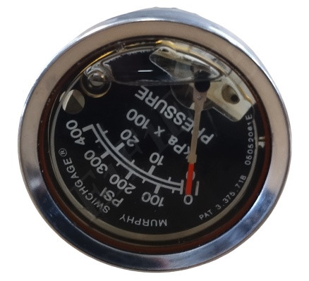 FRANK MURPHY WA20PG-OS-400  PRESSURE GAUGE 0-400 PSI OIL SWITCH SEALED 2IN DIAL