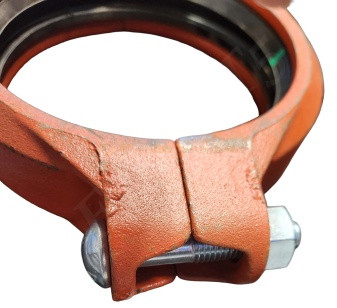 VICTAULIC L060075PE0 PIPE COUPLING MI 6 IN 6.625 OD PIPE TWO 5/8 X 3-1/4 IN BOLT