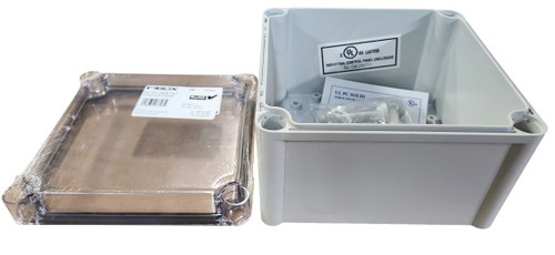 WASHDOWN ENCLOSURE BOX 7-1/2 X 7-12 X 5 CLEAR COVER