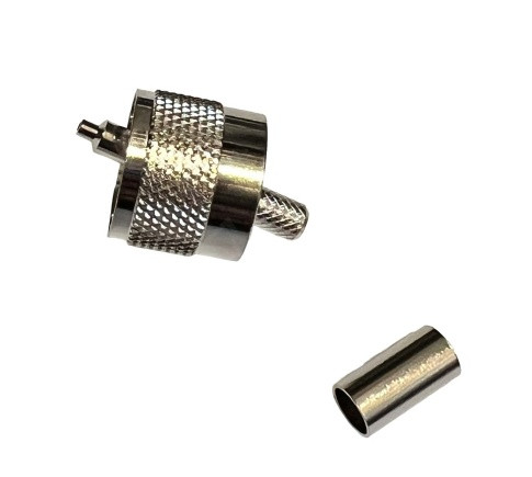 AIM CAMBRIDGE - CINCH CONNECTIVITY 25-7307 COAXIAL CONNECTOR UHF STRAIGHT PLUG CRIMP MALE RG58 BRASS