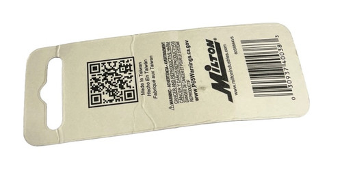 MILTON INDUSTRIES S-684-4 VALVE,TANK 1/4NPT 2PK