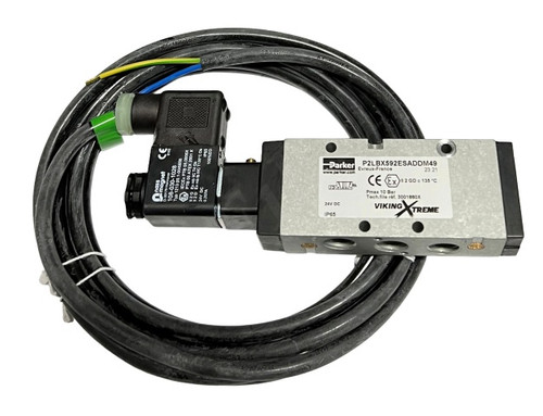 PARKER P2LBX592ES-ADDM49 SOLENOID VALVE 5-W 2-P 1/4 NPT 24VDC SPRING RTN