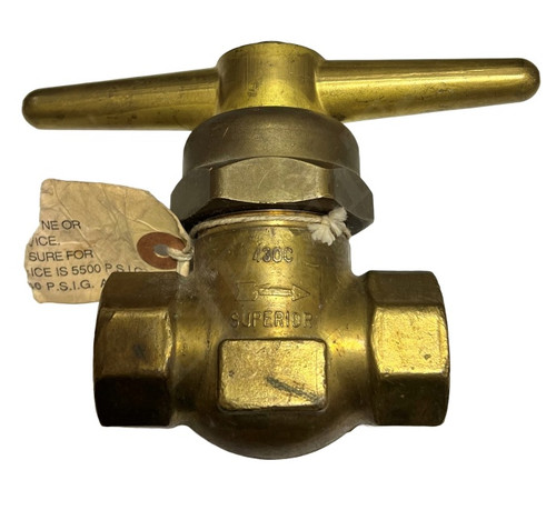 SUPERIOR VALVE CO 430C GAS MANIFOLDVALVE 1/2 FNPT BRASS