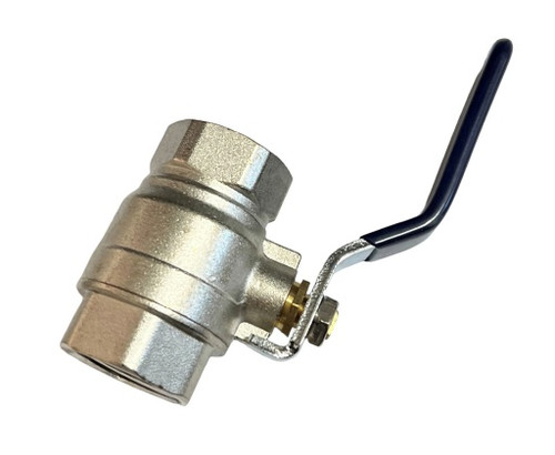 TRIDENT EMERGENCY PRODUCTS 30.056.0 BALL VALVE 1 FNPT NICKEL PLATED BRASS BLUE HANDLE