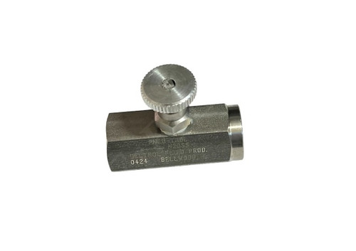 DELTROL FLUID PRODUCTS N20SSK NEEDLE VALVE 1/4 FNPT LOCKING HANDLE 303 SS