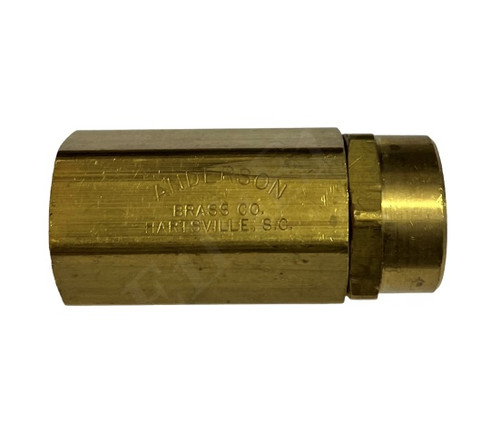 CHECK VALVE 3/8 FNPT STRAIGHT 1500 PSI BRASS