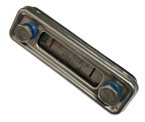 HYDRO-CRAFT HSG-55-SS GAUGE,LEVEL SIGHT WITH THERMOMETER SS FLUSH MOUNT 5IN CENTER