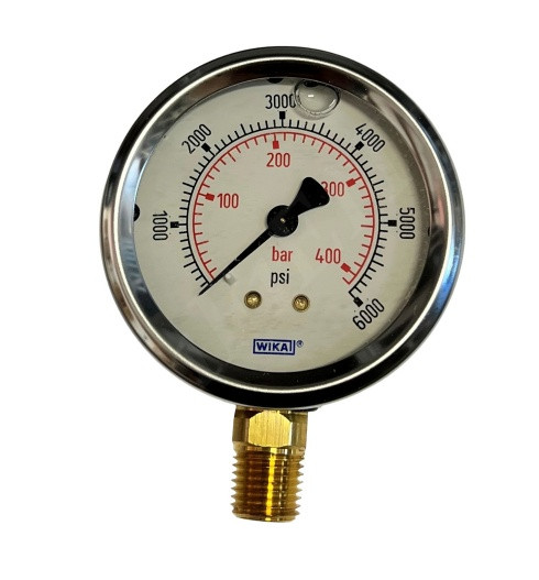 WIKA INSTRUMENTS CORPORATION 213.53 2.5" LM PRESSURE GAUGE 0-6000 PSI GLYCERIN FILLED LM