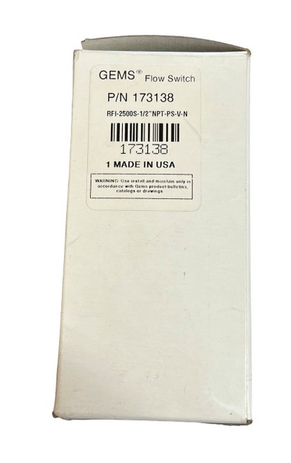 GEMS SENSORS 173138 FLOW PADDLEWHEEL INDICATOR 1/2FNPT STAINLESS 200PSI