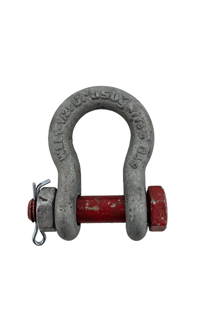 CROSBY G-2130 1019471 ANCHOR SHACKLE 7/16 IN BOLT TYPE GALVANIZED 1-1/2 TON WORKI