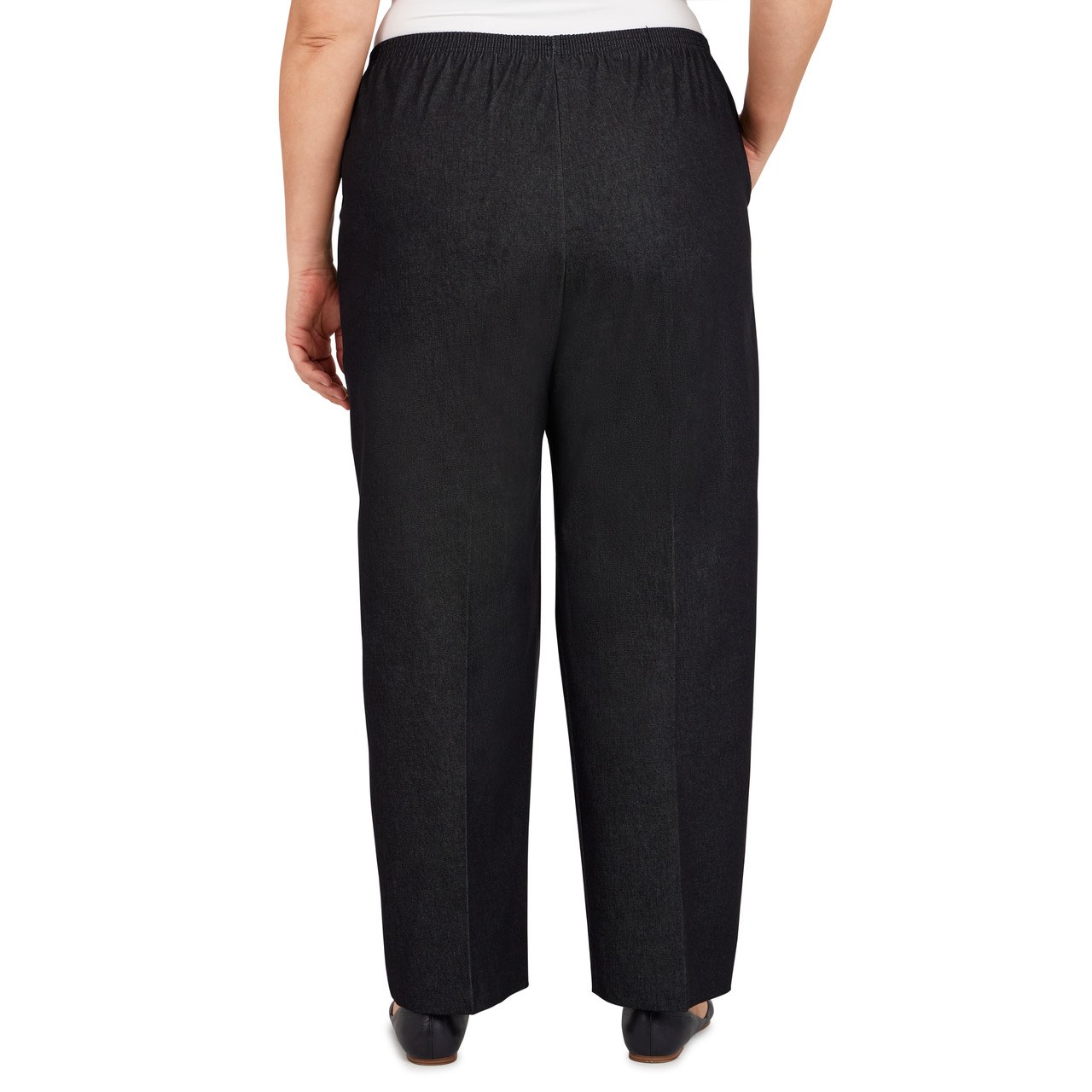 Plus Classics Black Denim Short Length Jeans Alfred Dunner