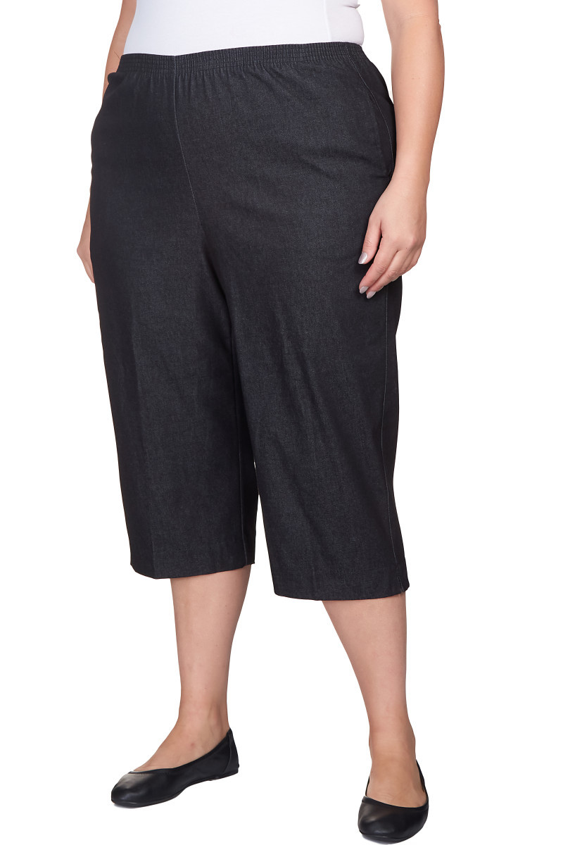 Plus Classics Denim Pull-On Capri Alfred Dunner