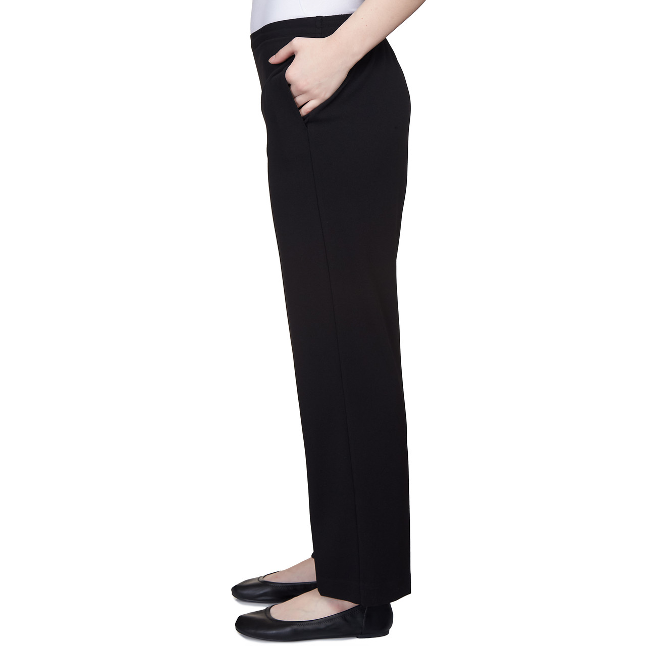 Petite Women's Scuba Crepe Stretch Fit Short Length Pant