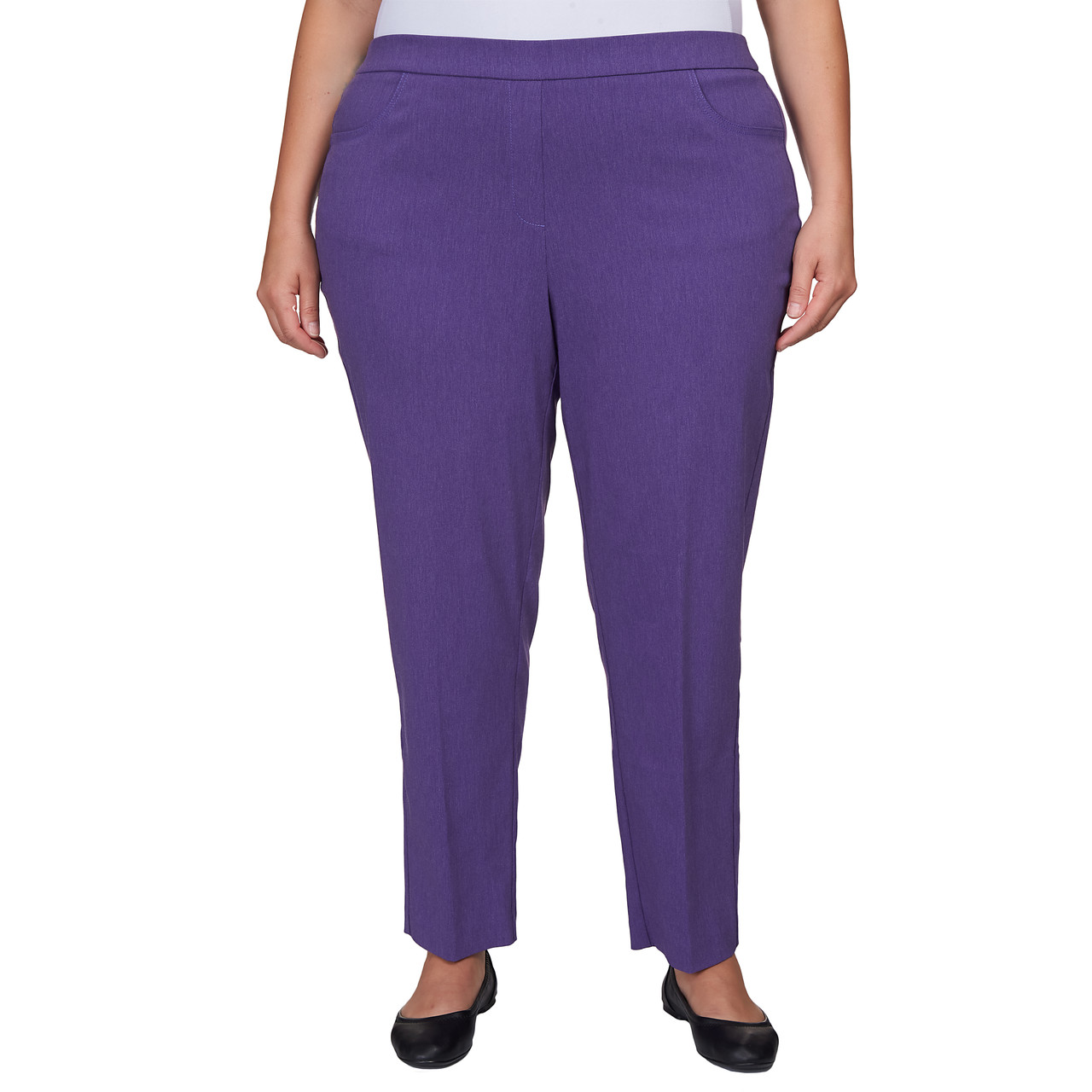 Plus Women's Smooth Fit Millenium Short Length Pant | Alfred Dunner