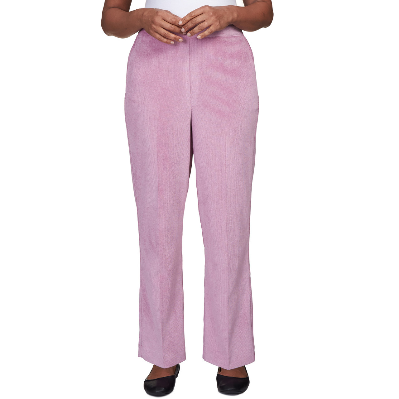 Women's High Waist Zipper Cord Wide Leg Pants Lilac Purple - Walmart.com