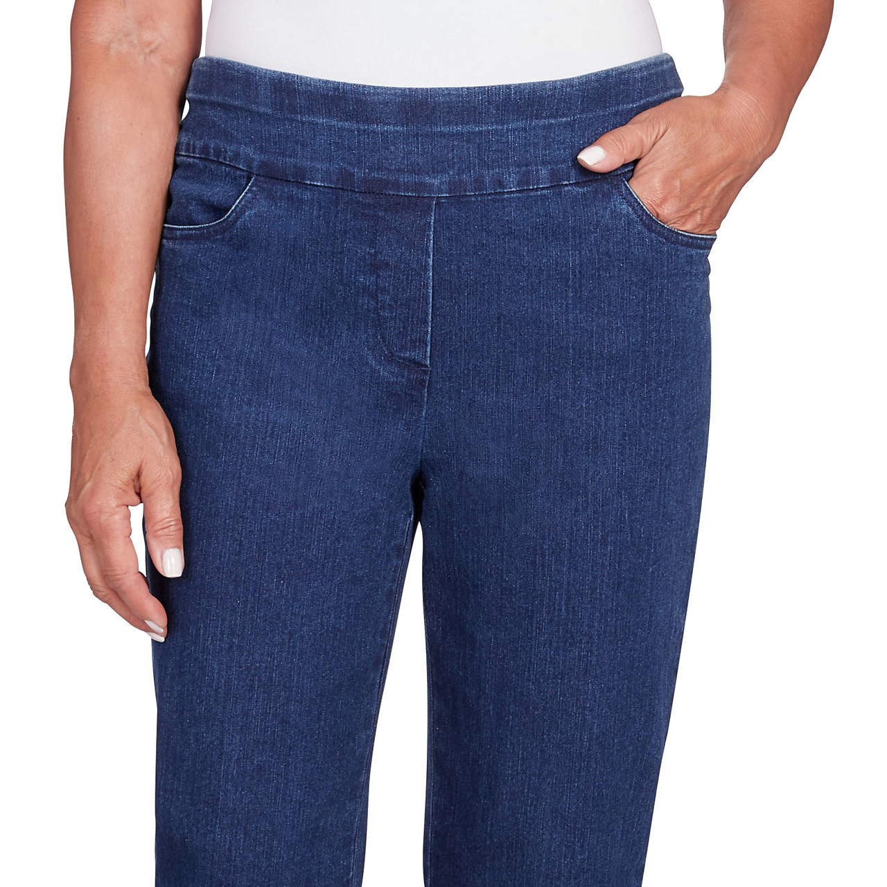 Denim & Co. Original Waist Stretch Petite Capri Pants w/ Side Pockets 