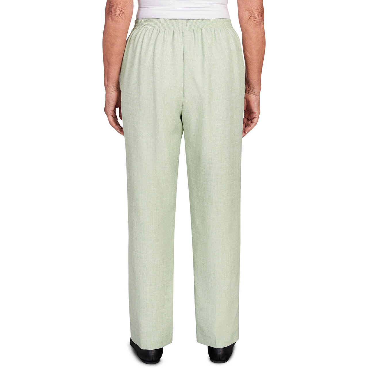 Women's Buckled Flat Front Waist Average Length Pant | Alfred Dunner