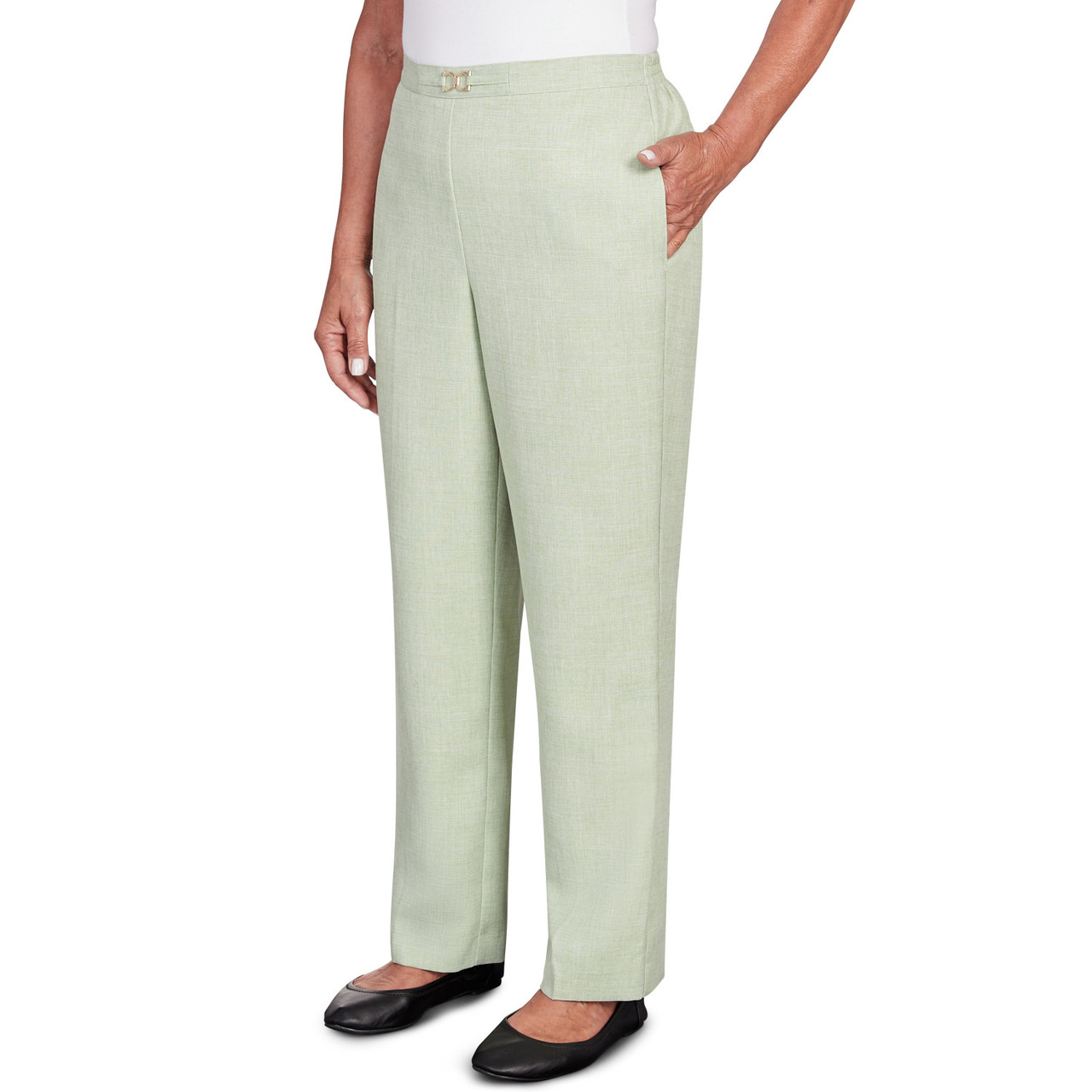 alfred dunner flat front pants petite