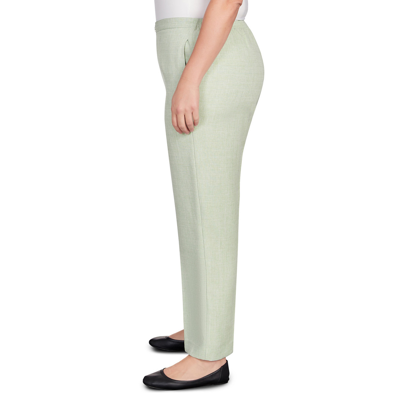 alfred dunner petite flat front pants