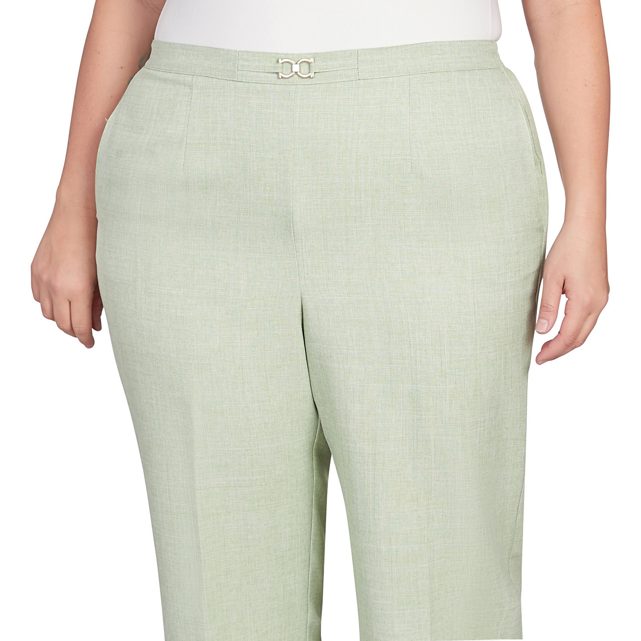 alfred dunner flat front pants petite