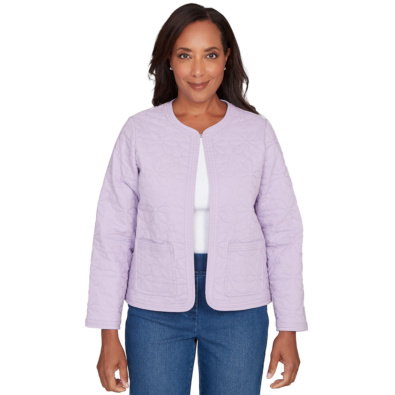 Women's Floral Quilted Patchwork Jacket | Alfred Dunner
