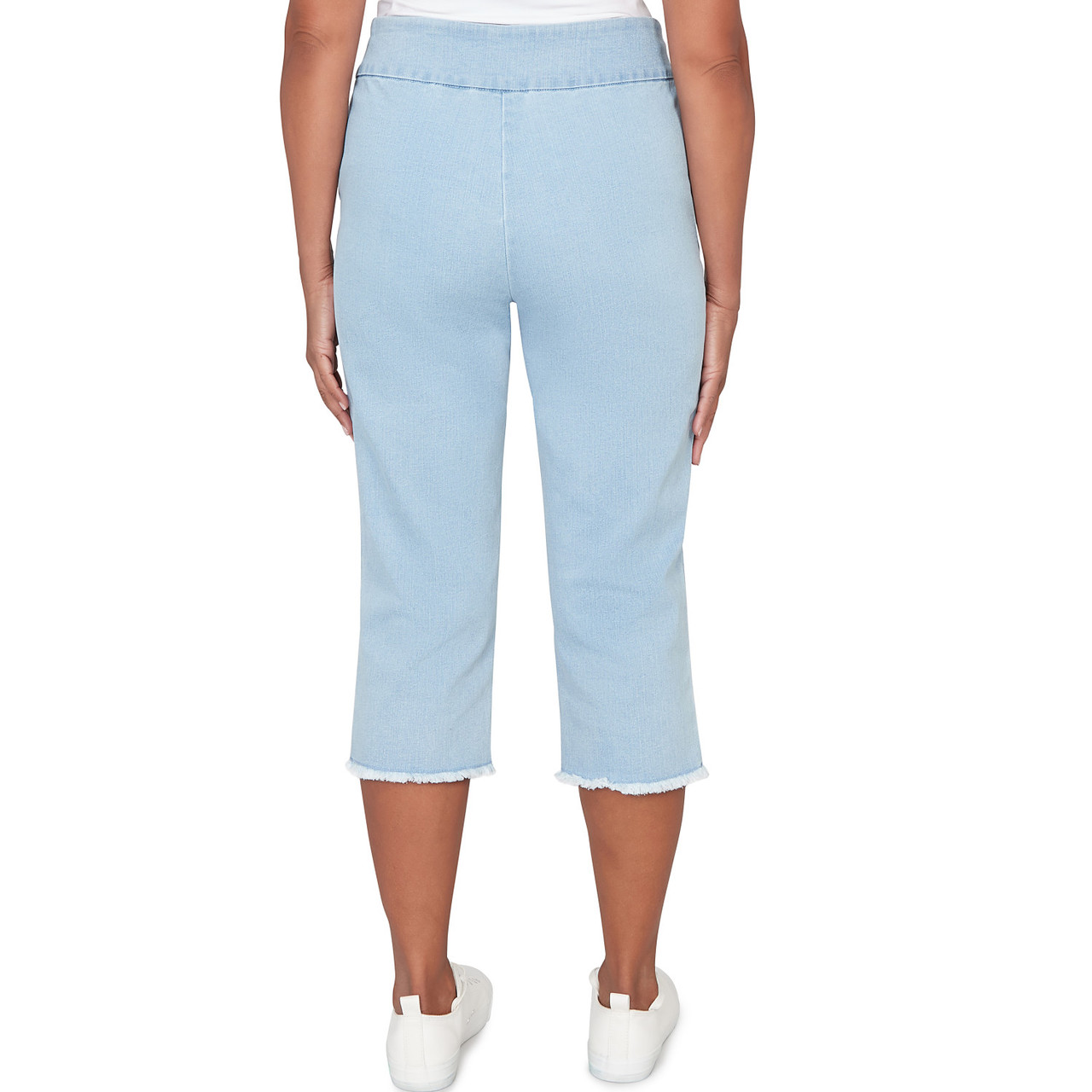 Women's Super Stretch Denim Fringe Capri Pant | Alfred Dunner
