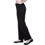 Petite Women's Buckled Stretch Knit Average Length Ponte Pant