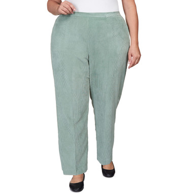 Plus Women's Corduroy Regular Fit Short Length Pant