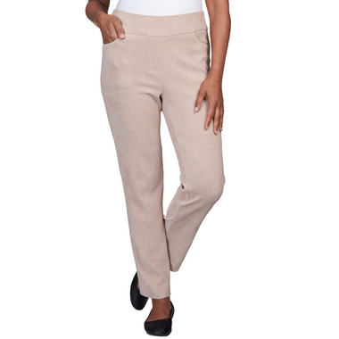 Petite Women's Knit Corduroy Pull On Short Length Pant