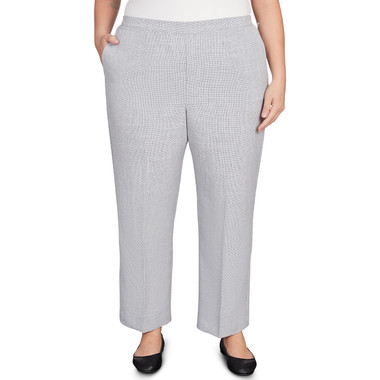 Plus Women's Plaid Pull On Average Length Pant