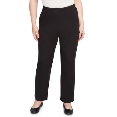 Petite Women's Ribbed Knit Short Length Pant