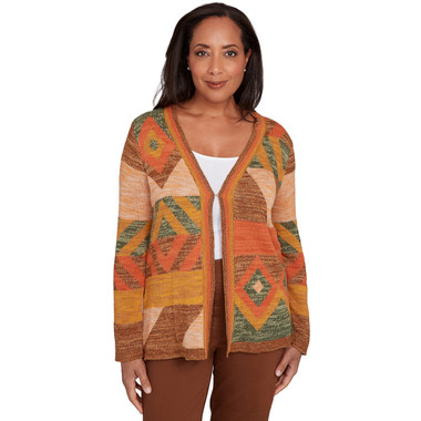Women's Patchwork Long Sleeve Cardigan